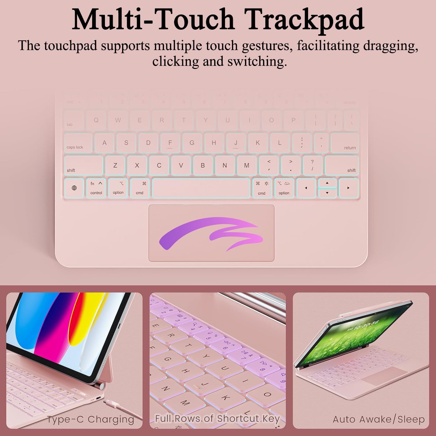 Apple iPad ピンク Magic Keyboard付 Magic Keyboard for iPad 11th(A16, 2025)/10th Generation 10.9-11